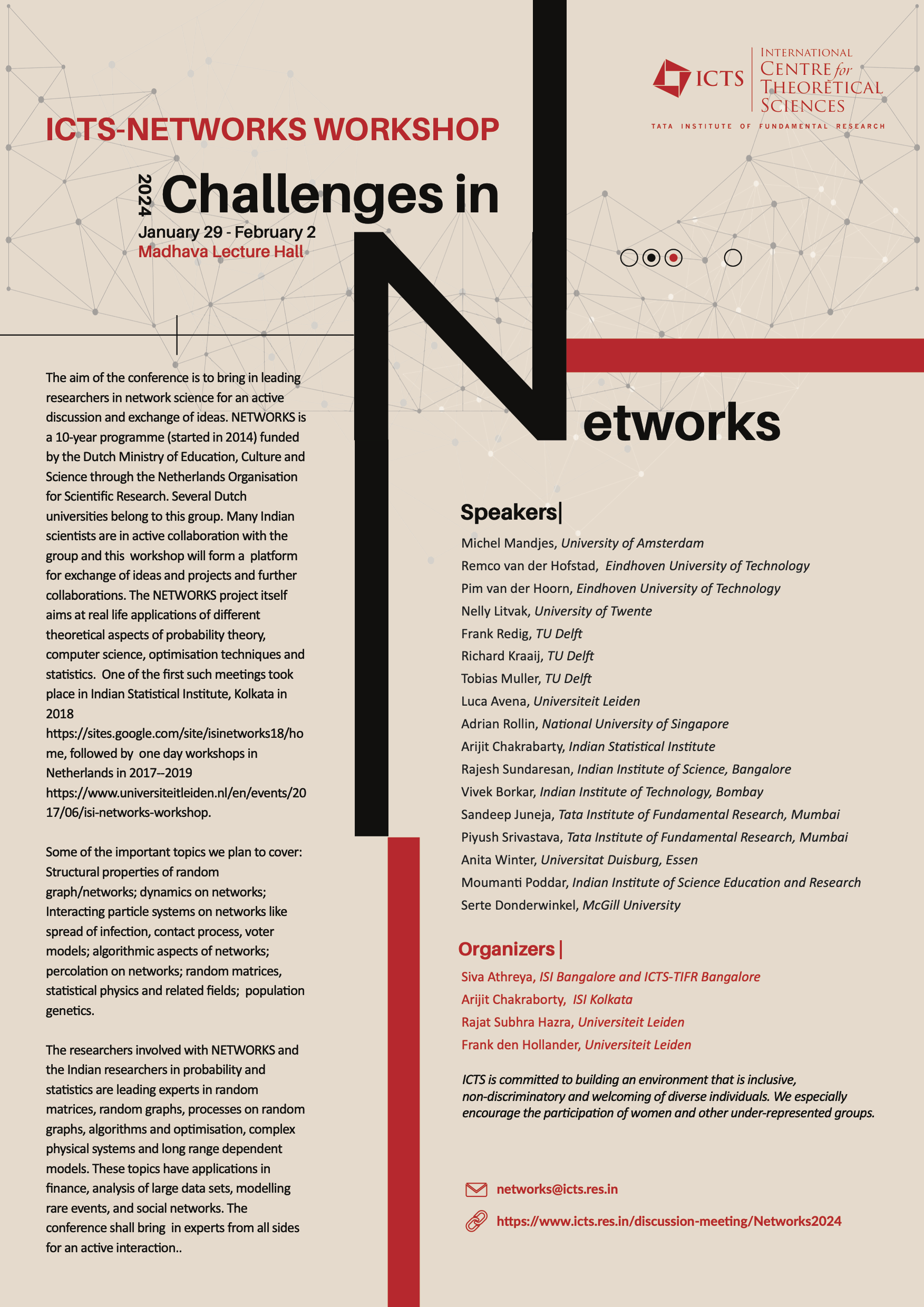 “Challenges in Networks” ICTS